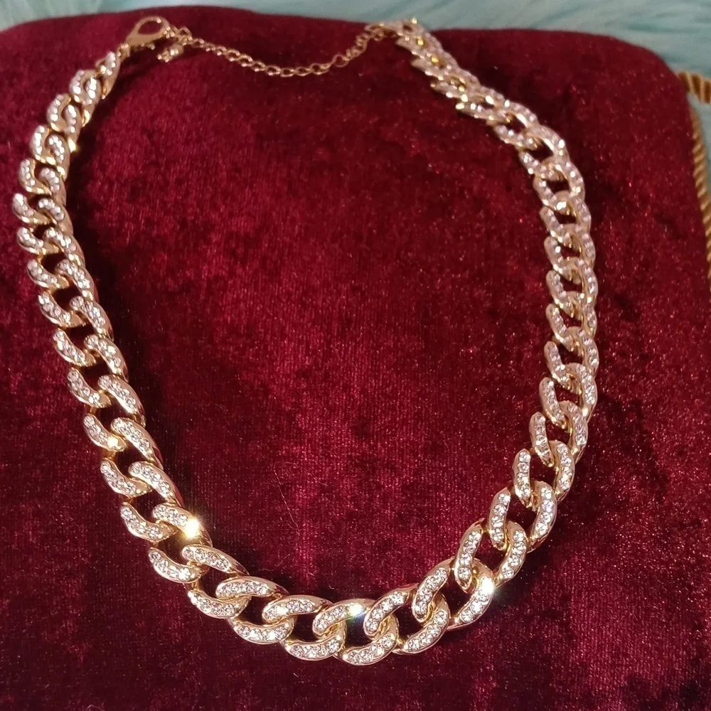 Necklace set bracelet with diamonds simulated - Picture 1 of 3